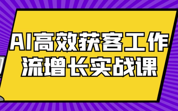 AI高效获客工作流增长实战课