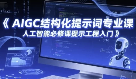 AIGC结构化提示词专业课，人工智能必修课提示工程入门