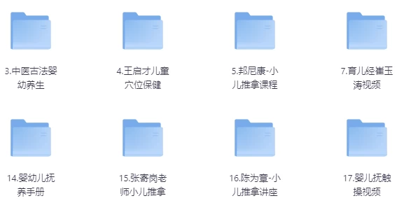 幼儿小儿推拿教程合集