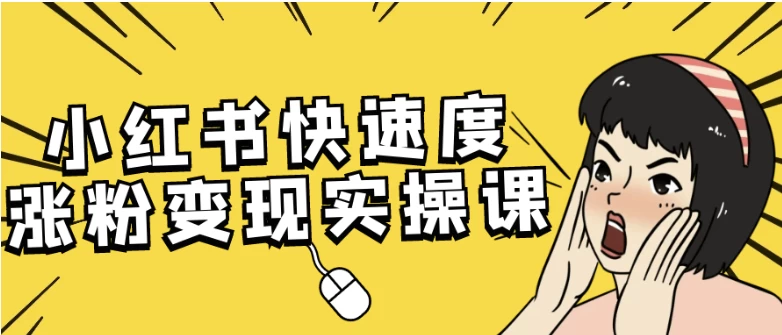 小红书快速度涨粉变现实操课