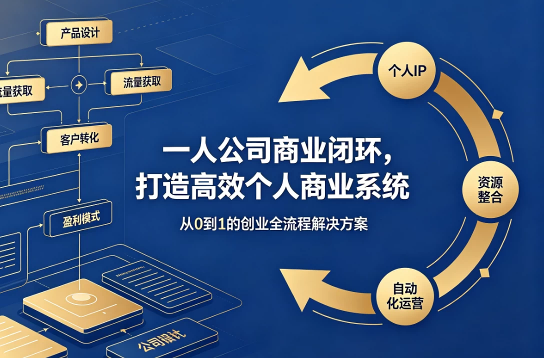 一人公司商业闭环,打造高效个人商业系统