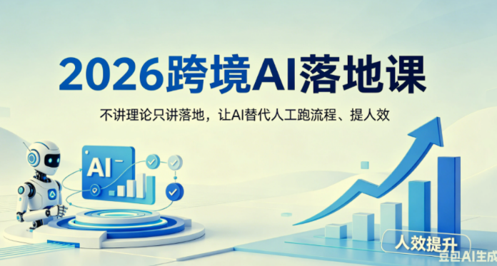2026跨境AI落地课,不讲理论只讲落地,让AI替代人工跑流程、提人效
