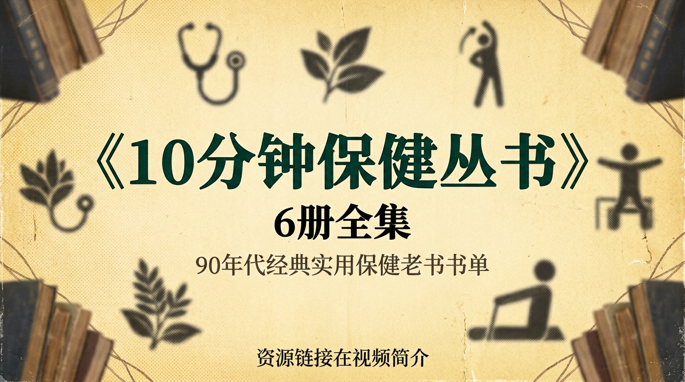 《10分钟保健丛书》6册全集,90年代经典实用保健老书书单