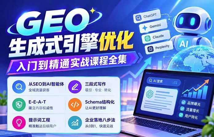 GEO生成式引擎优化入门到精通实战