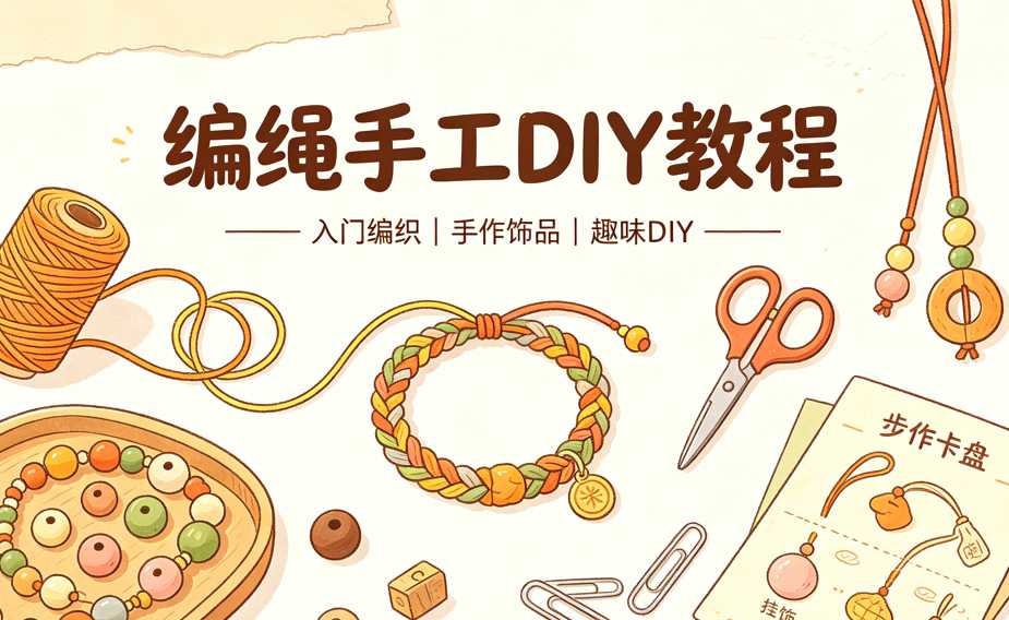 编绳手工DIY教程,中国结项链手链编织视频 1 编绳手工DIY教程,中国结项链手链编织视频 1