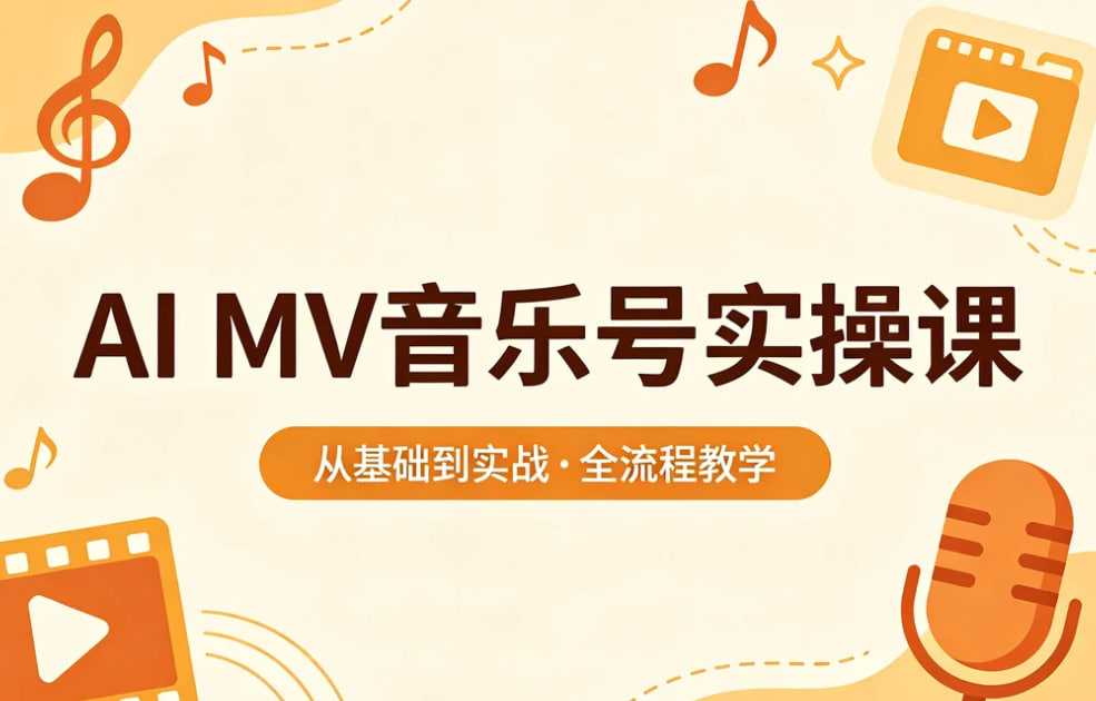AI MV音乐号实操课,从零起号变现全流程 1 AI MV音乐号实操课,从零起号变现全流程 1