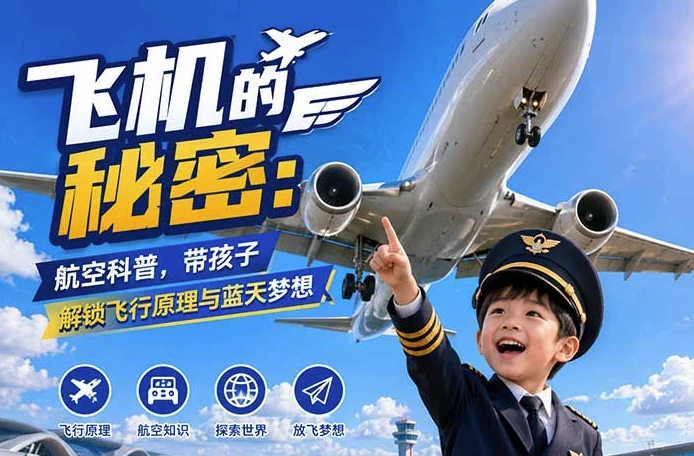 飞机的秘密:航空科普,带孩子解锁飞行原理与蓝天梦想 1 飞机的秘密:航空科普,带孩子解锁飞行原理与蓝天梦想 1
