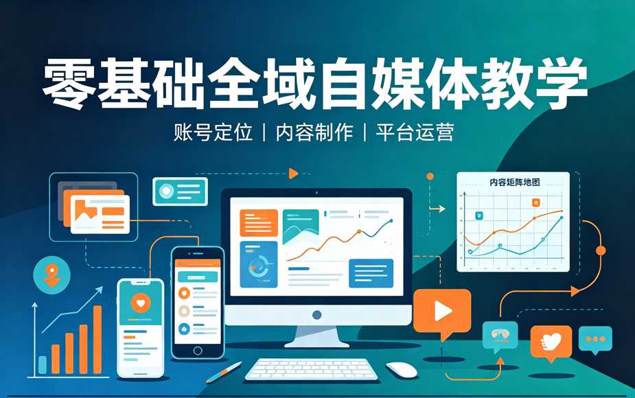 零基础全域自媒体教学,快速掌握多平台内容创作与变现 1 零基础全域自媒体教学,快速掌握多平台内容创作与变现 1